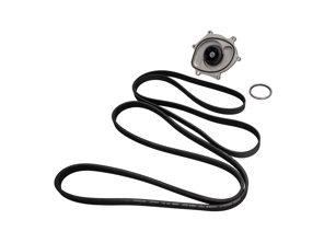 Kit pompe à eau, courroie et thermostat. Porsche 991.1 Carrera 2S / Carrera 4S - 0PB121035A, 9A110221800, 0PB903137A, 9A110222602, 9A110622603, 9A712111000, 9A110655900, 0PB121688