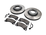 FRONT Brake Pads and Brake Disc Package. Porsche Panamera 3.0L Diesel / 4S - 298615301B, 298615302B, PAA698151, 95861236500