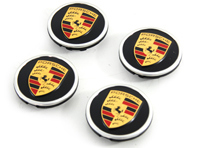Tapacubos en Matt Black con escudo Porsche en color para Porsche Taycan / Panamera - 9J1073002