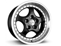 18" KT2 Leichtmetallfelge im Split-Rim-Look 9,5J ET52 – schwarzes Finish Porsche PCD5/130 - KT2B01808552, KT2B01809552