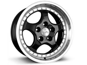 18' KT2 Split Rim Look Alloy Wheel 9.5J ET52 - Black finish Porsche PCD5/130 - KT2B01808552, KT2B01809552