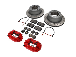 Kit di aggiornamento posteriore per pinza freno e disco 'Big Reds' per Porsche 964 - 96535242112, 96535242212, 96435193903BRE, 95135204192SEB - FVD3522945964R