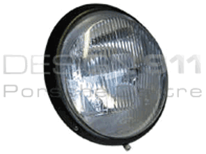 Headlamp Black Rim Porsche 911 1969-86 (non leveling type) LHD CARS - 91163111302, 911.631.113.02, 1695100200