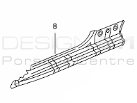 Binnendorpel paneel. Porsche 986 Boxster - 98650216302GRV, 98650216401GRV