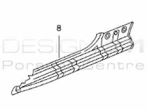 Binnendorpel paneel. Porsche 986 Boxster - 98650216302GRV, 98650216401GRV