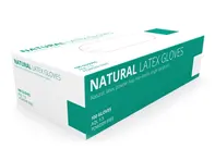 Natural latex powder free gloves - Large - Pack of 100 - NRL50N09