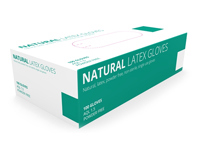 Guanti in lattice naturale senza polvere - Grandi - Confezione da 100 - NRL50N09