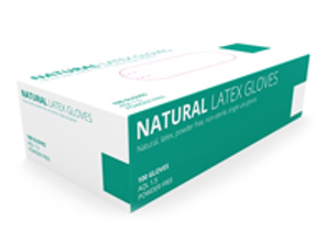 Natural latex powder free gloves - Large - Pack of 100 - NRL50N09