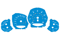 表盘设置，手动/MPH。保时捷 991.2