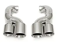 Terminali di scarico Deluxe Quad Style in cromo lucido. Porsche Caienna 957 V6 - 95511100040, 95511125130, 95511125171, 95511125230, 95511125271