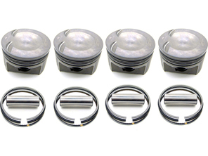 Engine piston set PORSCHE 944 TURBO 2.5L for use in factory aluminum bores only - 930070776