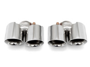 Échappement Deluxe Quad-Style Tail Pipe Chrome poli. Porsche 997.1 Carrera - 99711115100, 99711115101, 99711198150, 99711198111, 99711115200, 99711115201, 99711198210, 99711198211