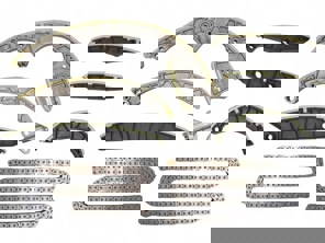 带导轨的正时链条套件。保时捷 958 Cayenne / 95B Macan / 970 Panamera - 95810506500, 95810506600, 95810506700, 95810506900, 95810506800, 95810517000, 958109252, 958105467, 95810546713, 95810546712, 95810546711, 958105507, 95810550723, 95810550721, 95810550720, 95810516911, 95810516910 - 59836Set