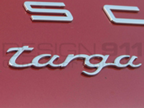 'TARGA'  CHROME Rear Lid Badge. Porsche 991 Targa - 99155930900