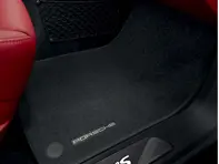 Tappetini con bordo in nabuk. Porsche 970 Panamera MKII 2014>> - Auto con guida a sinistra - 97055106305