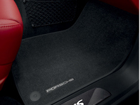 Tappetini con bordo in nabuk. Porsche 970 Panamera MKII 2014>> - Auto con guida a sinistra - 97055106305