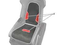 Elementi della griglia per il pannello centrale del sedile avvolgente stampato in 3D. Porsche 991 / 992 / 718 Boxster / 718 Cayman - 982044789, 9820447898YR, 98204478984A, 9820447891S1, 982044779B, 982044779A, 982044779