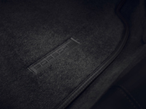 Fußmatten mit Lederbesatz. Porsche 718 (982) Boxster Spyder / Cayman GT4 RHD – Rechtslenker - 99104480183