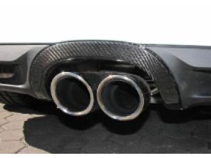 Cornice del terminale di scarico del diffusore posteriore in fibra di carbonio. Porsche 981 Boxster/981 Cayman - 981505811030K1 - ZPR072