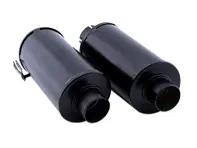 Caja de calefacción negra (par) Porsche 356A - 64421102100, 64421102200, 1623200470, 1623200480, 64421102111, 64421102211 - 92.001, 92.002, 16232004770, 1623200480, 9230001b