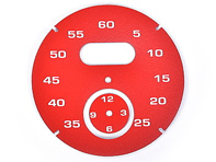 Quadrante strumento cronografo sportivo, protezioni rosse. Porsche 997 / 991 / Boxster / Cayman / Panamera - 97641997041 - F97 641 997 041, F97641997041