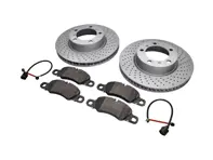 FRONT Brake Pads and Brake Disc Package. Porsche 981 - 98135140101, 98135140201, 99735193806, 99160916500, 98135193904