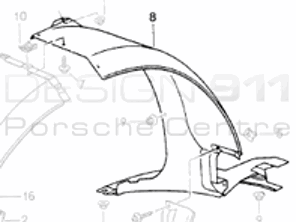 Wheel Arch Liner Front Back. Porsche 993 - 99350420400, 99350420300, 99904900740