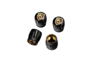 保时捷装饰阀盖 4 件套，适用于不带胎压监测的车辆 - 99104460356, 99104460266, 99104460265