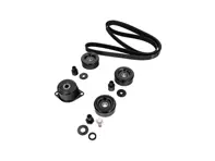 Full Pulley & Belt Kit - Tensioner, Idlers & Drive Belt - for Porsche 996 Carrera (Tiptronic Without Air Conditioning) 1998-2005 - 99610226050, 99710226000, 99610211957, 99610211958, 99610212752, 99610212754, 99610211853, 99610211855, 99610211856, 99610212552, 99610212553, 99610236550, 99907203909, 99907204109, 99907205901, 99610211754, 99610211756, 99610211757, 99610215165, 99610215167