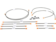 Brake line kit. Porsche 911 1971-73 - 90135561102, 90135561200, 90135561900, 90135562001, 90135562102, 90135562202, 91135562704, 91135565305, 91435560300, 91435569100, 9013556200Y - EQ698005, 1661500610