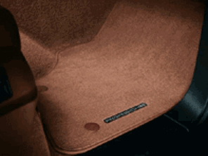 Fußmatten mit Nubukeinfassung. Porsche 957 Cayenne RHD – Rechtslenker - 95504480462CU4, 95504480262L63, 95504480472CS2, 955044802628C3