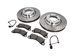 FRONT Brake Pads and Brake Disc Package Porsche 991.2 S - 9P1615301, 9P1615302, 99135194702, 99160918100