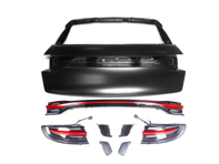 Kit di conversione portellone posteriore per Macan MKI - luci standard, scritta PORSCHE nera - 95B827041BYGRV, 95B04490500