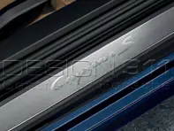 Side Sills Trims in Stainless Steel with Logo. Porsche 981C Cayman / 718 (982) Cayman - 98104480002, 98104480003