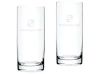 Porsche Set van 2 longdrinkglazen met embleem - Essentieel - WAP0505010NLGL