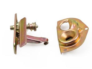 Conjunto completo de cerradura de capó delantero. Porsche 911 1965-73 - 90151105220, 90151105121, 90151151220, 90151105999 - OBP11.1.126G, OBP111126G