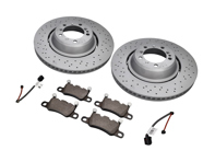 Pastillas de freno traseras y paquete de discos de freno Trasero. Porsche Cayman GT4 Zimmermann - 98135240780, 98135240880, 99135294701, 99160918500