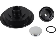 Door lock knob, BLACK. Porsche 911 / 964 / 993/ 928 - 911680DK965, 1687550310, 92853758502, 9285375850270B, 92853758103, 9285375810370B, 91153170300 - TU637010BL, 1687550310