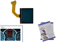 Display set for instrument cluster (EU) red shade. Porsche Cayenne 955 - 6082, 7L5920880A, 7L5920875H, 7L5920875C, 7L5920870A, 7L5920870B, 7L5920870C, 7L5920870D, 7L5920875, 7L5920875A