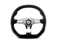 Steering wheel trek R - black leather / chrome - Momo - M11102935511L