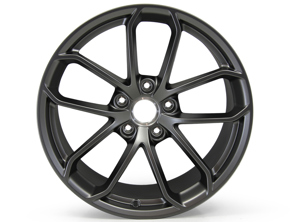 Rear 20' 718 Cayman GT4 Alloy Wheel in Platinum satin-matt for Porsche 982 (718) Cayman GT4 - 982601025ACOB5, 982601025AC