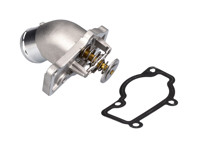 Caja de termostato de agua con inserto de termostato. Porsche 987 Boxster / 987C Caimán / 997 - 99610612153, 99610612155, 99610601359, 99610601361, 99610612552, 99610612553, 99610612554, 99610632650, 99610632651, 99610601360 - URO-016665, V45-99-0002