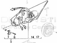 Montaggio specchietti retrovisori esterni. Porsche 986 Boxster / 996 (99673121901G2L, 99673122001G2L) - 99673121901G2L, 99673122001G2L