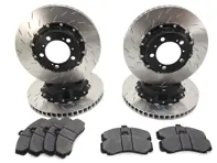 PFC 两件式开槽刹车盘和刹车片套装适用于保时捷 991 GT3 / 981C GT4 / 718 GT4 - 38007063, 38007064, 38007563, 38007564, 1773.11.17.44, 7727.11.18.44, 99135240780, 99135240880, 99135140581, 99135140681, 99135140682 - 1773.11.17.44, 38007063, 38007064, 38007563, 38007564, 7727.11.18.44