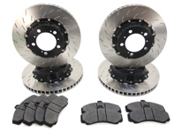 PFC Two-Piece SLOTTED Brake Discs and Brake pads PACKAGE for Porsche 991 GT3 / 981C GT4 / 718 GT4 - 38007063, 38007064, 38007563, 38007564, 1773.11.17.44, 7727.11.18.44, 99135240780, 99135240880, 99135140581, 99135140681, 99135140682