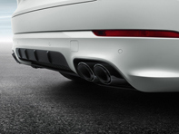 Sports exhaust tail pipes, in Black. Porsche 9YA Cayenne S - 9Y0044201E