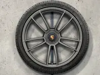 20'/21' 911 Turbo S, Platinum (satin-gloss) Jantes alliage et pneus d'hiver Porsche d'origine pour 992 (911) Turbo / Turbo S - 992044601AC