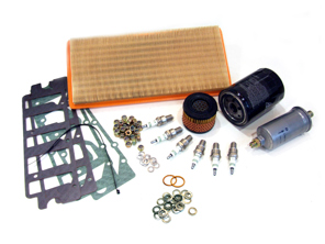 Service maintenance kit for Porsche 911 3.0L Carrera  Oil, Air Filters,  Spark plugs, + More - 93010776403, 91111018502, 99917016290, 90012311830, 93011340100, 91111017623, 93010590201