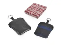 Estuche para llaves en azul multicolor con escudo Porsche grabado - PCG96410010