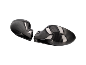 Jeu de coques de rétroviseur extérieur Rennline, fibre de carbone. Porsche 987 / 997 - 99773161900G2L, 99773162000G2L, 99773171900G2L, 99773172000G2L